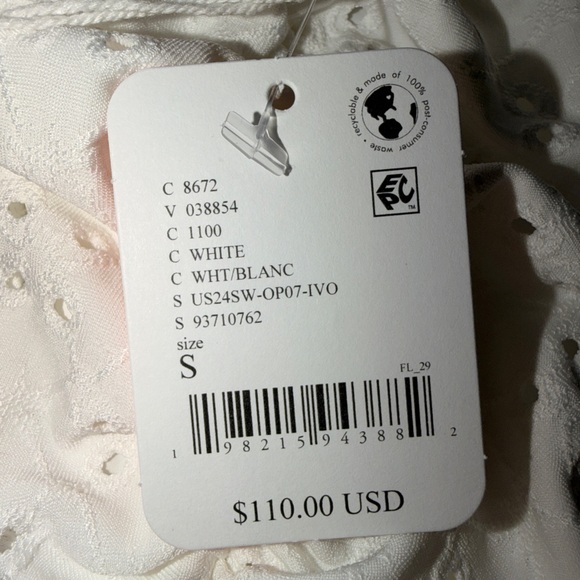 Free People Rhythm Brighton Ivory Eyelet One-Piece Swimsuit - Picture 9 of 9